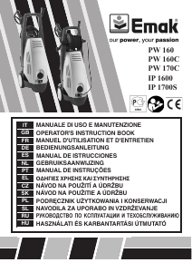 Manuál Emak IP 1700S Tlaková myčka