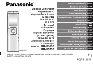 Manuale Panasonic RR-U950 Registratore vocale