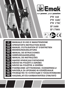 Manual de uso Emak PW 160 Limpiadora de alta presión
