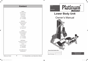 Manual Tunturi Platinum Lower Body Multi-gym