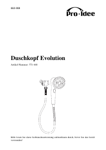 Bedienungsanleitung Pro-Idee 571-448 Evolution Duschkopf