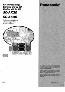 Manuale Panasonic SC-AK20 Stereo set
