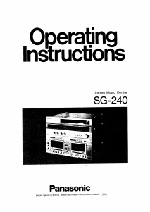 Manual Panasonic SG-240 Stereo-set