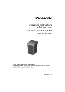Manual Panasonic SC-ALL2EG Speaker