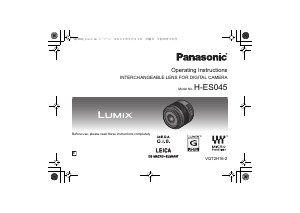 Mode d’emploi Panasonic H-ES045E Lumix Objectif