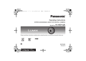 Manuale Panasonic H-H014AE Lumix Obiettivo