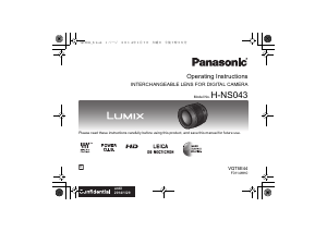 Руководство Panasonic H-NS043E Lumix Объектив