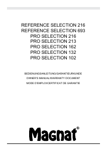 说明书 MagnatPro Selection 102汽车喇叭