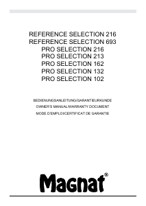 説明書 Magnat Pro Selection 132 カースピーカー