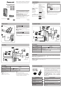 Manual Panasonic RN-202 Audio Recorder