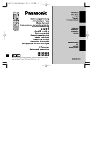 Manuale Panasonic RR-US380 Registratore vocale