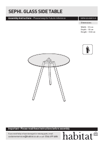 Manual Habitat Sephi Side Table