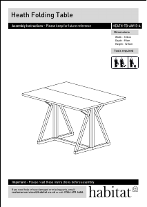 Használati útmutató Habitat Heath Ebédlőasztal