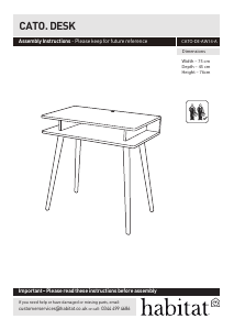 Brugsanvisning Habitat Cato Skrivebord