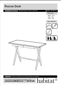说明书 HabitatRoscoe桌子