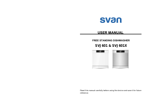 Manual Svan SVJ601X Dishwasher