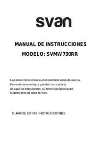 Manual de uso Svan SVMW730RR Microondas