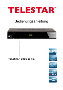 Bedienungsanleitung Telestar DIGIO 20 HD+ Digital-receiver