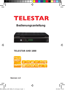 Bedienungsanleitung Telestar AHD 1000 Digital-receiver