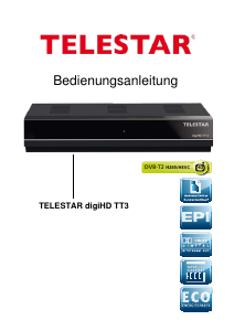 Bedienungsanleitung Telestar digiHD TT3 Digital-receiver