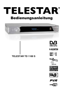 Bedienungsanleitung Telestar TD 1100 S Digital-receiver