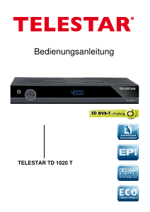 Bedienungsanleitung Telestar TD 1020 T Digital-receiver