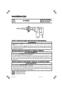 Mode d’emploi Metabo H 55SC Marteau-piqueur