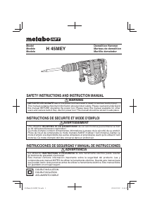 Manual de uso Metabo H 45MEY Martillo de demolición