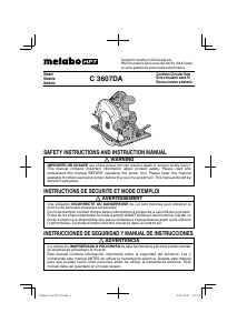 Manual de uso Metabo C 3607DA Sierra circular