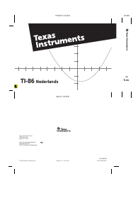 Handleiding Texas Instruments TI-86 Grafische rekenmachine