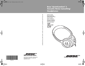 Bruksanvisning Bose QuietComfort 3 Hörlurar