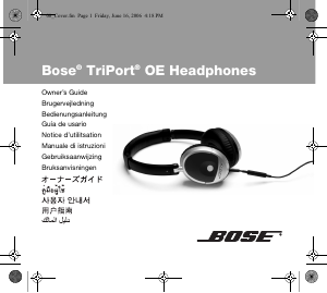 Manuale Bose TriPort OE Cuffie