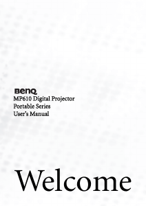 Manual BenQ MP610 Projector