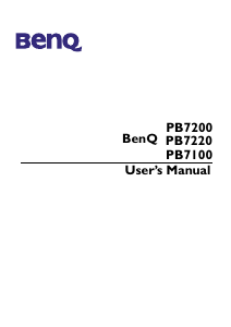 Handleiding BenQ PB7100 Beamer