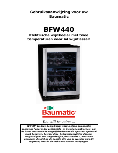 Handleiding Baumatic BFW440 Wijnklimaatkast