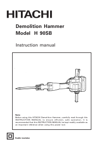 Manual Hitachi H 90SB Demolition Hammer