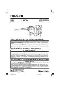 Mode d’emploi Hitachi H 45FRV Marteau-piqueur