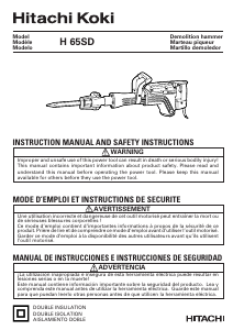 Mode d’emploi Hitachi H 65SD Marteau-piqueur