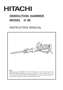 Handleiding Hitachi H 65 Breekhamer