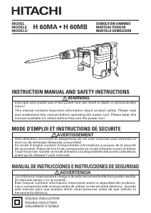 Manual Hitachi H 60MA Demolition Hammer