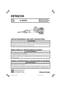 Manual Hitachi H 65SD2 Demolition Hammer