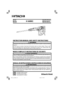 Mode d’emploi Hitachi H 60MC Marteau-piqueur