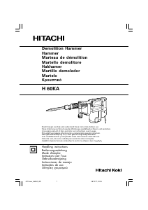 Manual Hitachi H 60KA Demolition Hammer