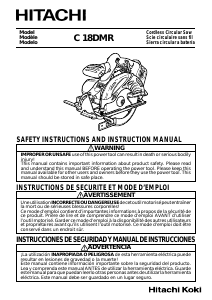 Manual de uso Hitachi C 18DMR Sierra circular