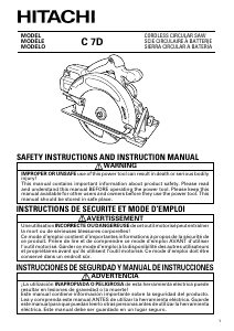 Manual Hitachi C 7D Circular Saw