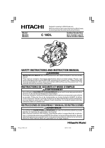 Mode d’emploi Hitachi C 18DL Scie circulaire