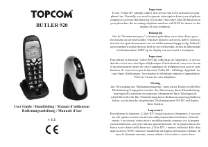 Bedienungsanleitung Topcom Butler 920 Schnurlose telefon