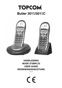 Mode d’emploi Topcom Butler 3011 Téléphone sans fil