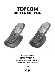 Manual de uso Topcom Butler 800 Teléfono inalámbrico