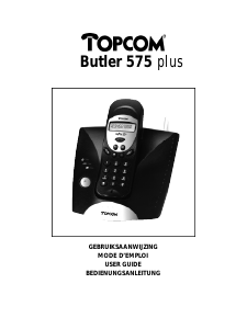 Mode d’emploi Topcom Butler 575 Plus Téléphone sans fil